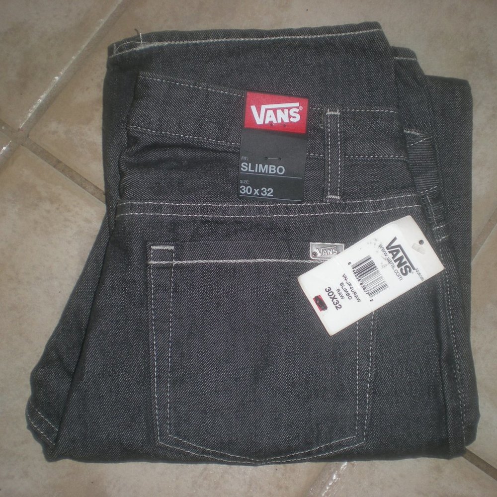 VANS  Brand  Jeans  Off The Wall    Slimbo   Size 30 x 32  NWT  RAW